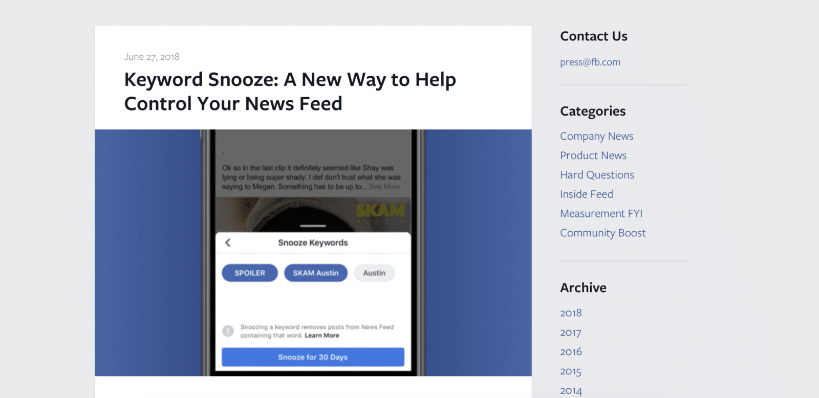 Facebook เตรียมเปิดฟีเจอร์ Mute คำ เลือกซ่อนโพสต์จาก Keyword ที่ไม่อยากเห็น