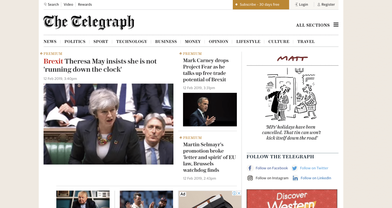 กลยุทธ์การทำ User Payment  ของ The Telegraph หวังสมาชิก 10 ล้านคน