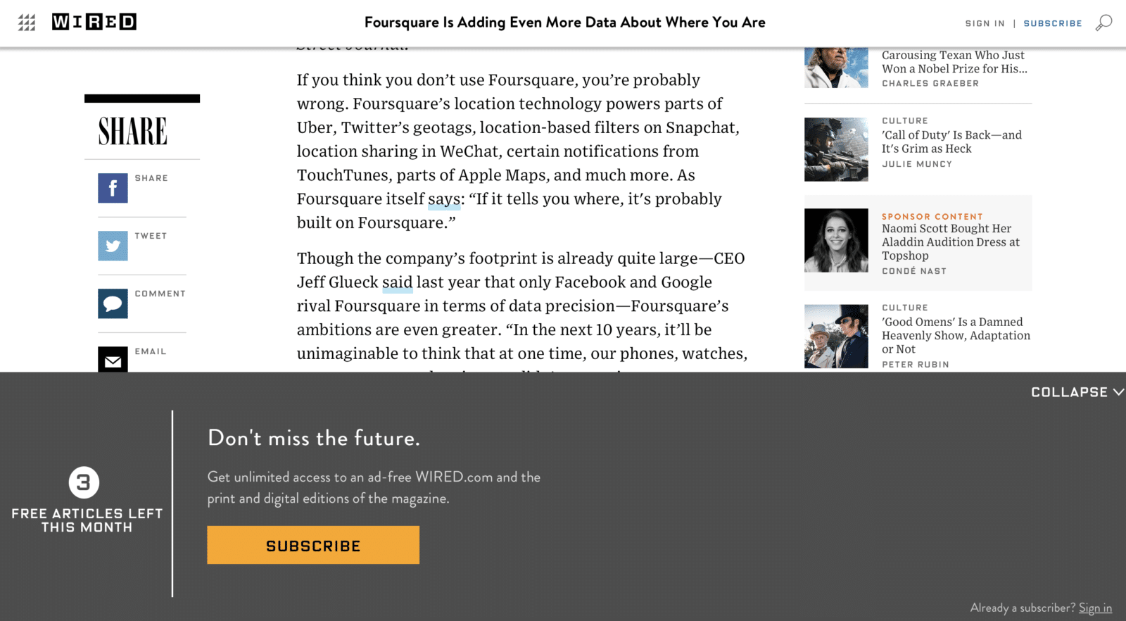 ให้ Sponsor เป็นคนจ่ายค่า Pay Wall วิธีคิดใหม่ของ Wired ที่ได้กันทั้งสองฝ่าย