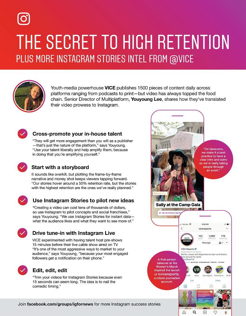 Instagram แนะนำวิธีทำ Story ให้น่าสนใจ บทเรียนจากทีม Vice