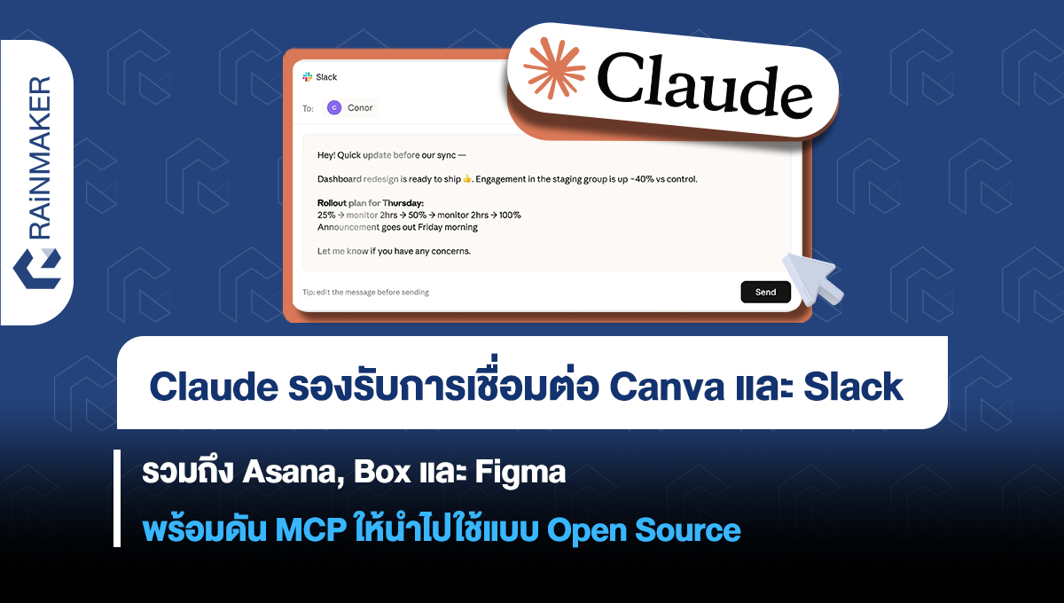 Claude รองรับการเชื่อมต่อ Canva และ Slack รวมถึง Asana, Box และ Figma ...